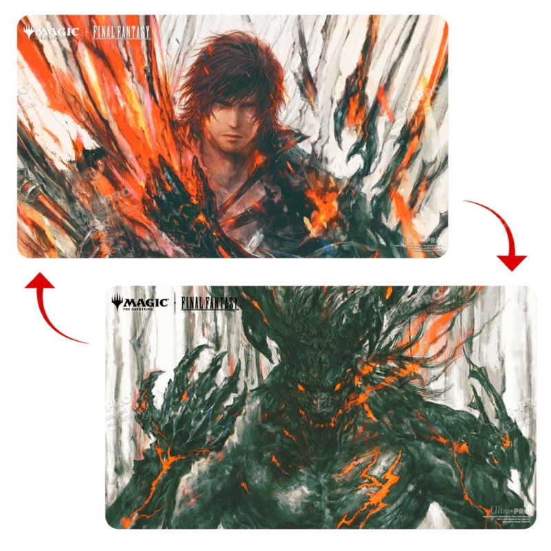 FINAL FANTASY DOUBLE-SIDED PLAYMAT Clive, Ifrits Dominant / Ifrit, Warden of Inferno