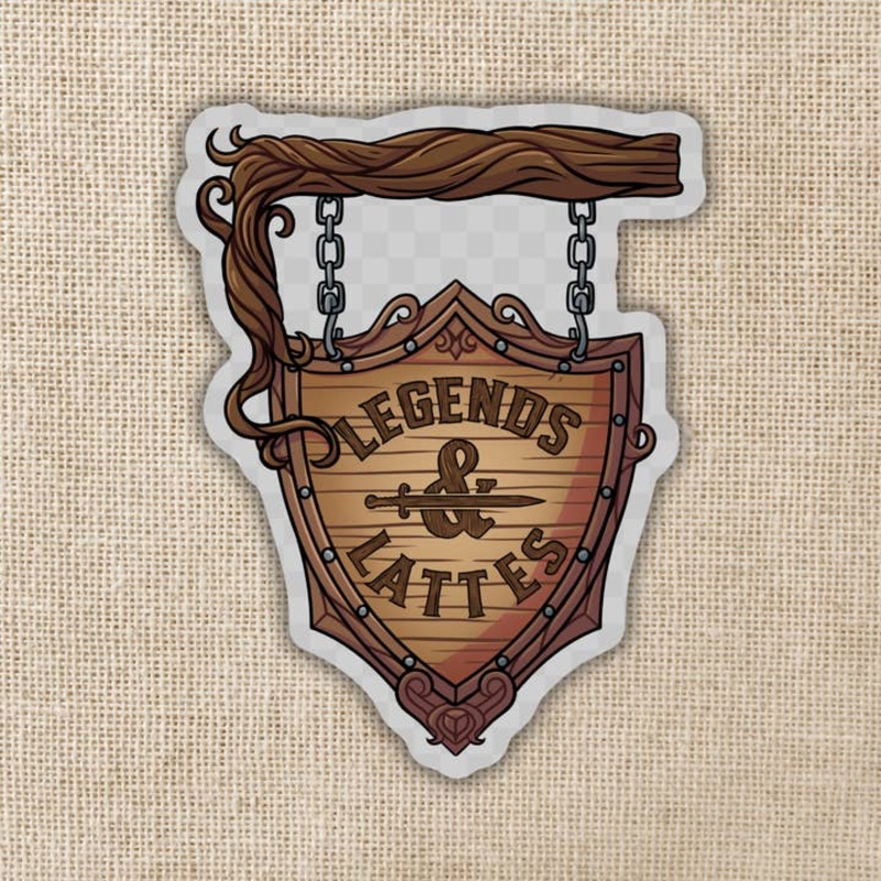 LEGENDS AND LATTES STICKER
