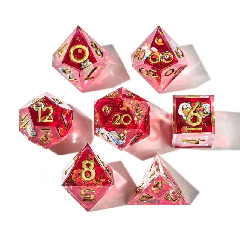 DISPEL LION DOGS ICONIC 7PC DICE SET