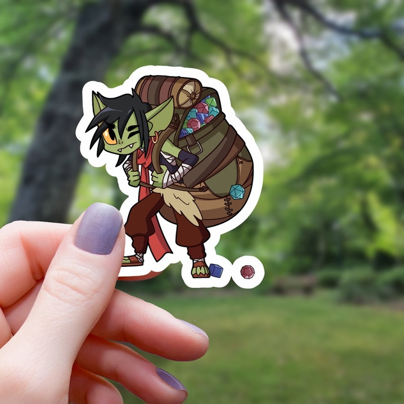 GOBLIN STEALING DICE STICKER