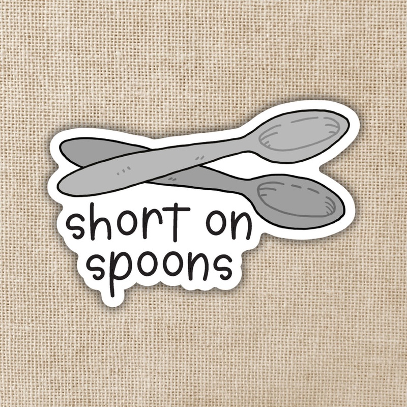 SHORT ON SPOONS STICKER