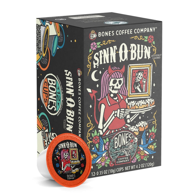 BONES COFFEE SINN-O-BUN 12CT K-CUPS