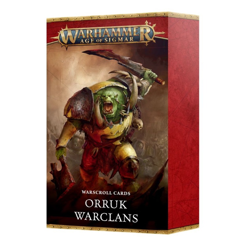 AGE OF SIGMAR ORRUK WARCLANS WARSCROLL CARDS (4E)