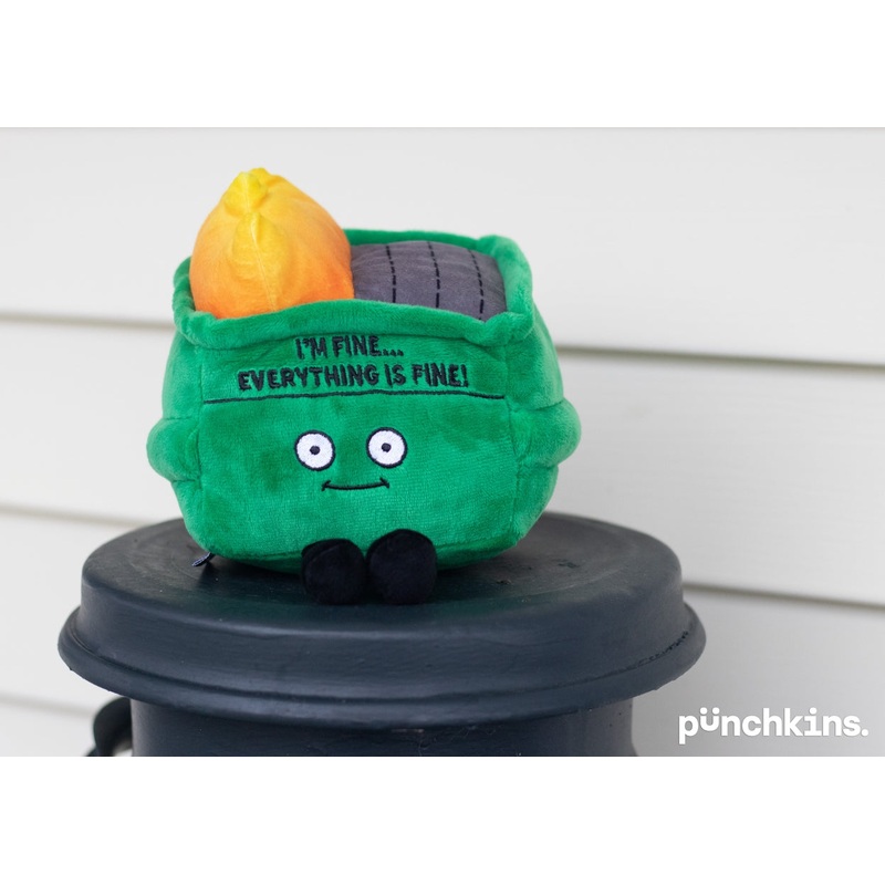 PUNCHKINS EVERYTHING IS FINE DUMPSTER FIRE PLUSH