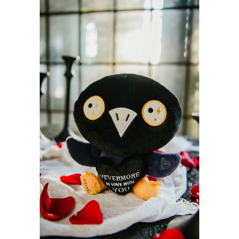 PUNCHKINS VALENTINE'S DAY NEVERMORE INLOVE WITH YOU RAVEN PLUSH