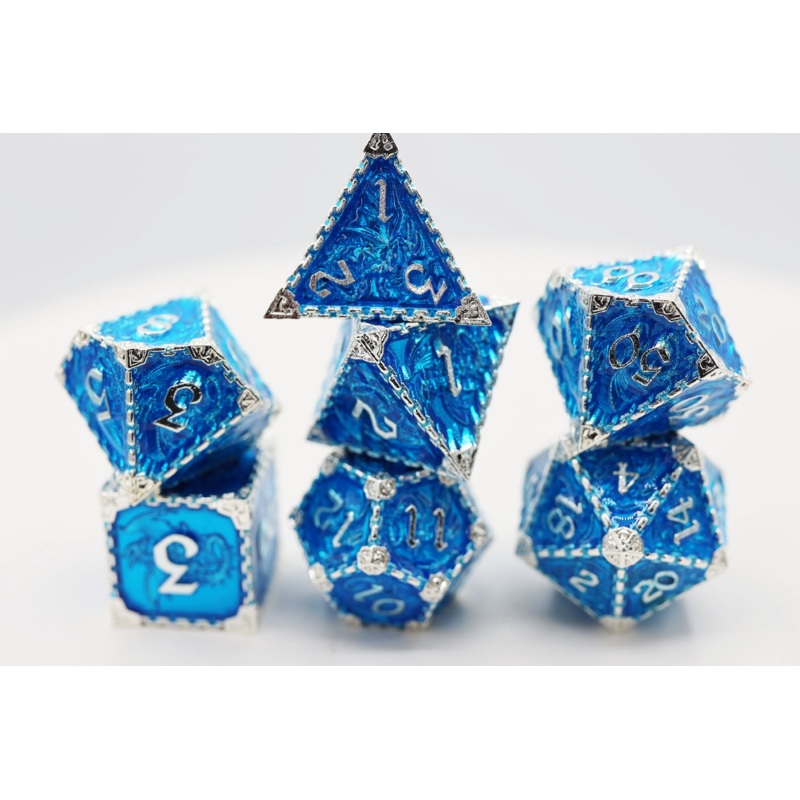 CHAINED DRAGON OCEANUS METAL DICE