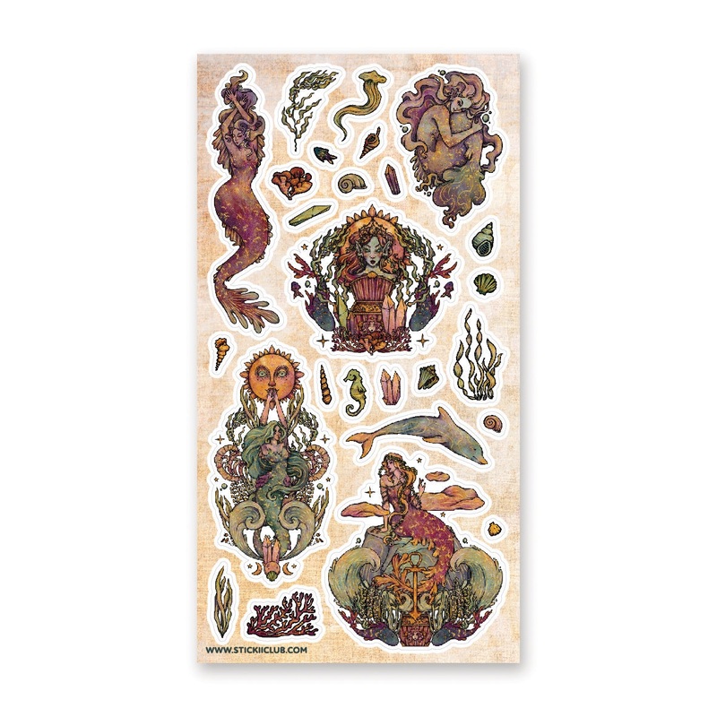 MYTHICAL MERMAIDS STICKER SHEET