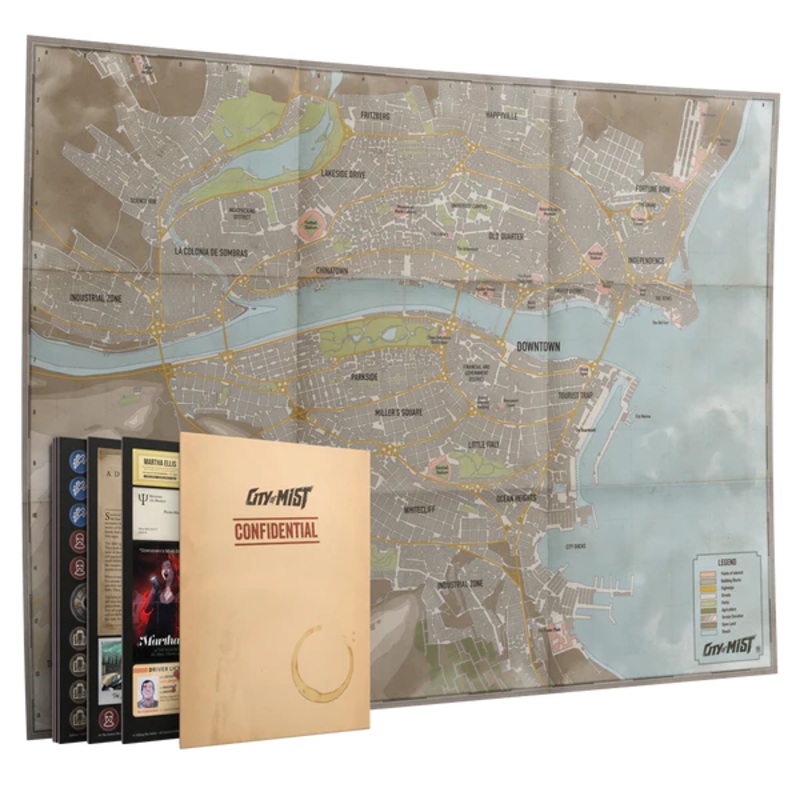 CITY OF MIST: CRIME BOARD CITY MAP