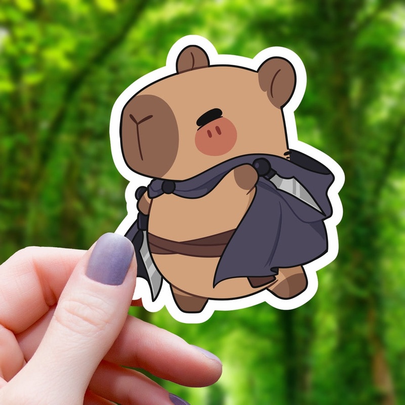 CAPYBARA ROGUE CLASS RPG STICKER