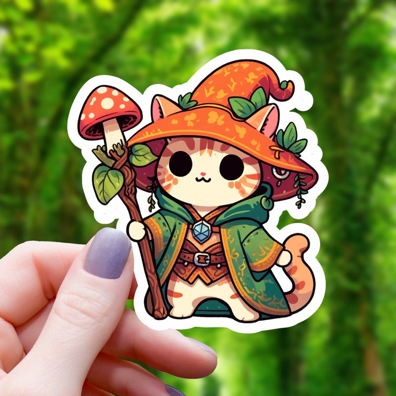 CAT DRUID CLASS RPG STICKER