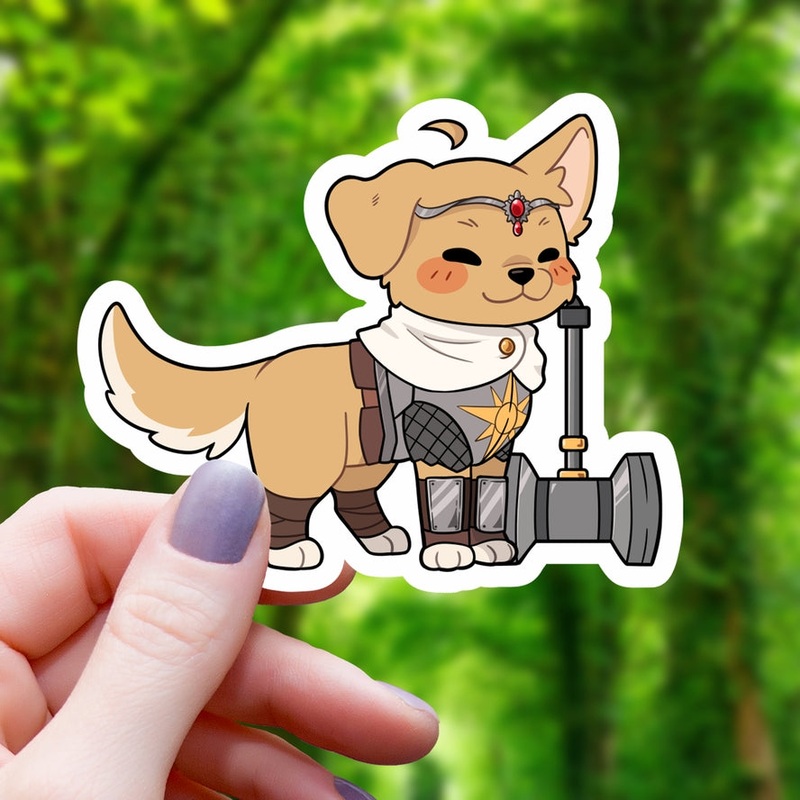 DOG CLERIC CLASS RPG STICKER
