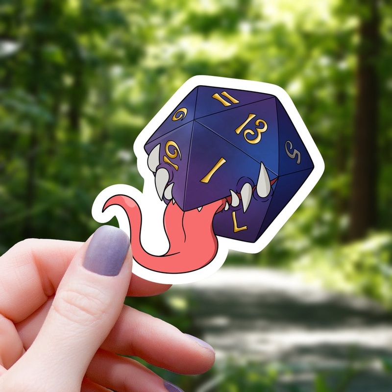 MIMIC MONSTER D20 STICKER