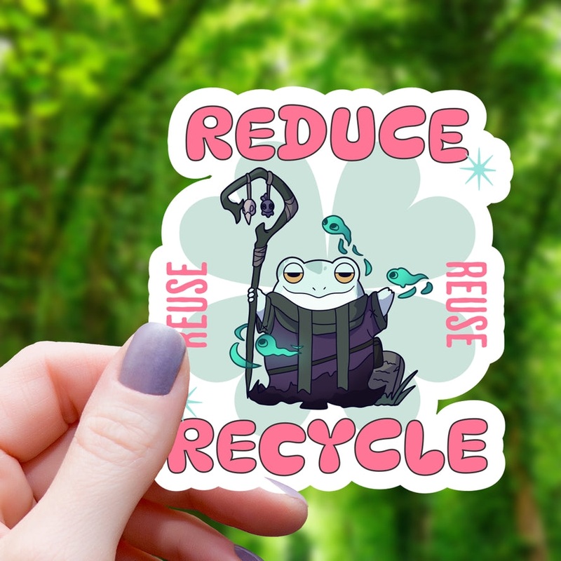 NECROMANCER FROG REUSE STICKER