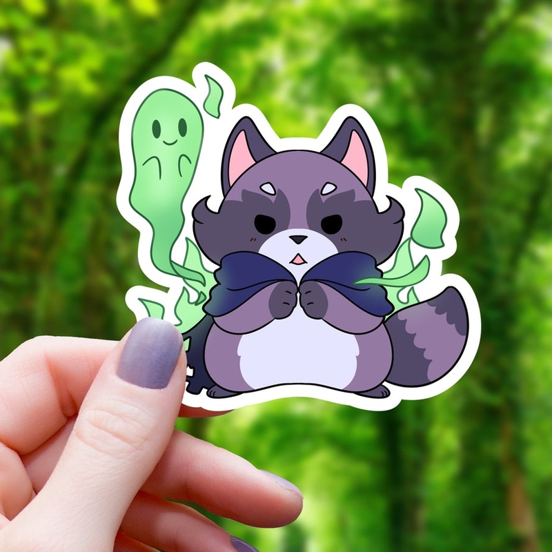 NECROMANCER RACCOON RPG STICKER