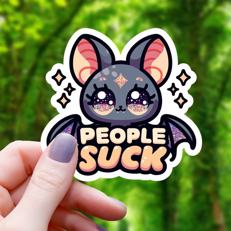 PEOPLE SUCK BAT STICKER