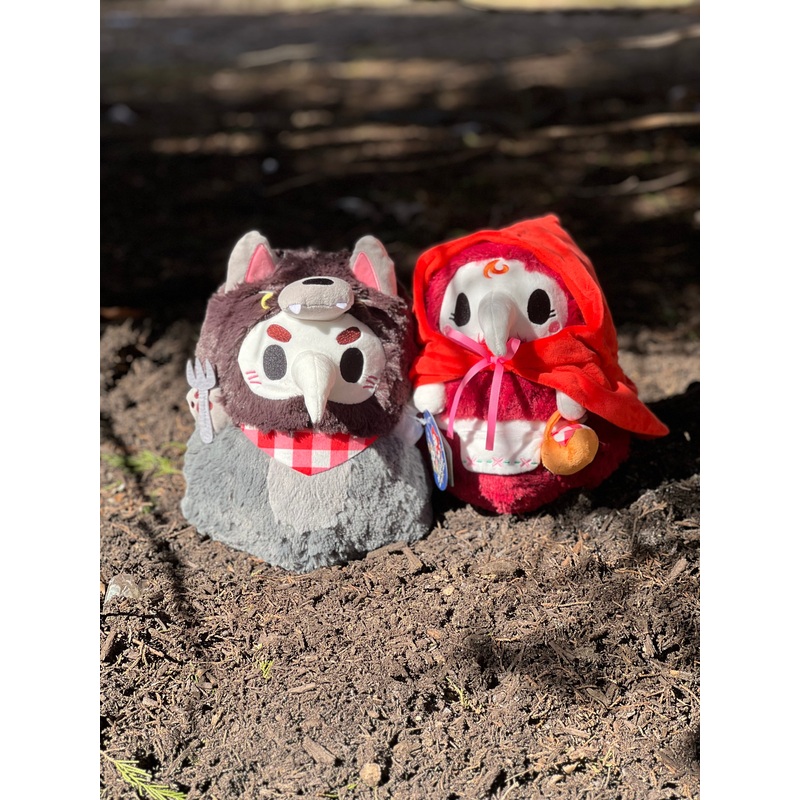 SQUISHABLE MINI RED RIDING HOOD AND WOLF PLAGUE DOCTOR DUO