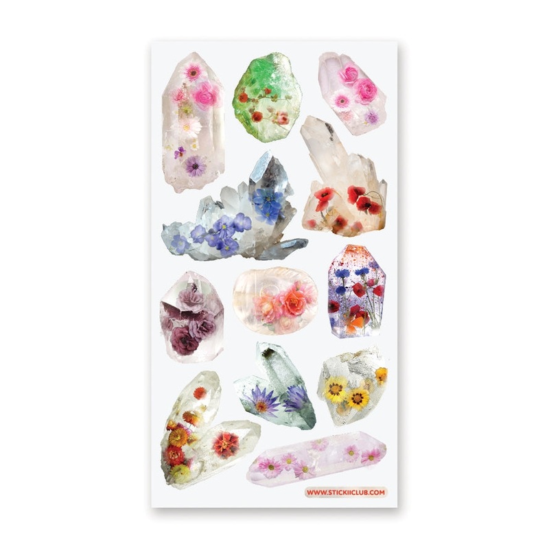 FLORAL CRYSTALS STICKER SHEET