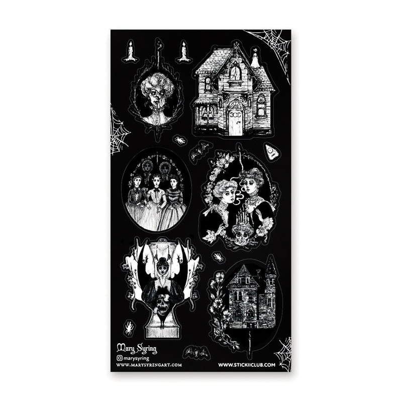 GHOSTLY GOTHIC VISIONS STICKER SHEET