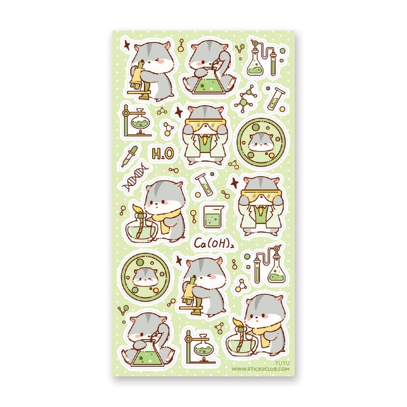 HAMSTER CHEMISTS STICKER SHEET