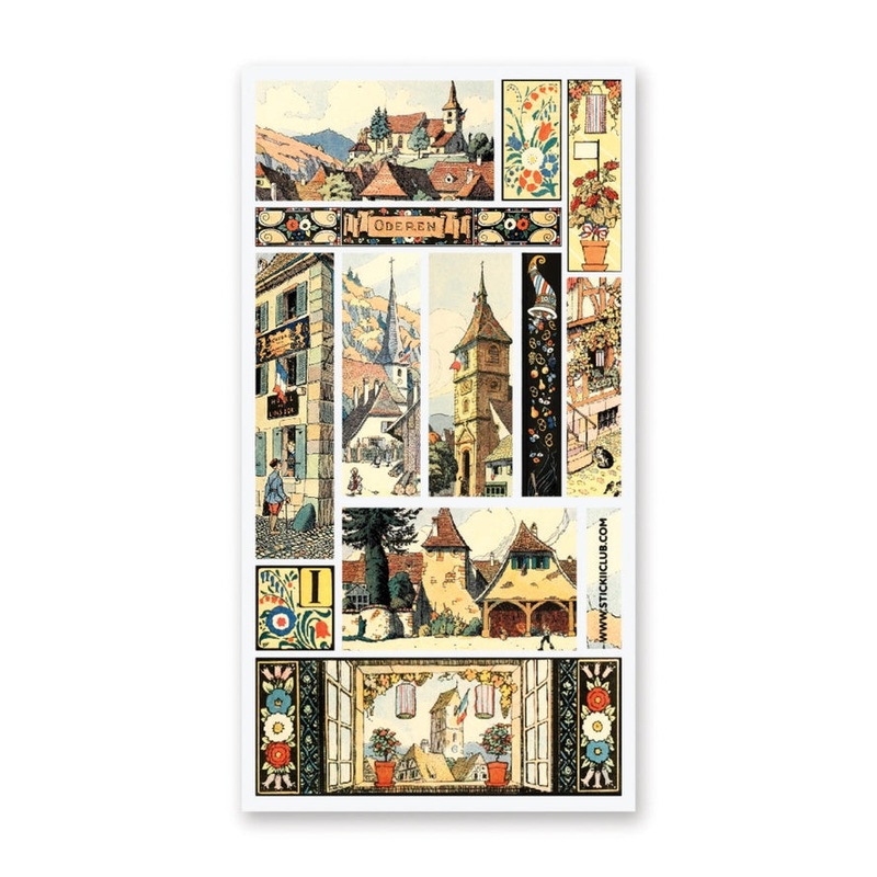 VINTAGE VILLAGE STICKER SHEET