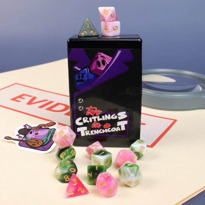 TWO CRITLINGS IN A TRENCH COAT MYSTERY DICE