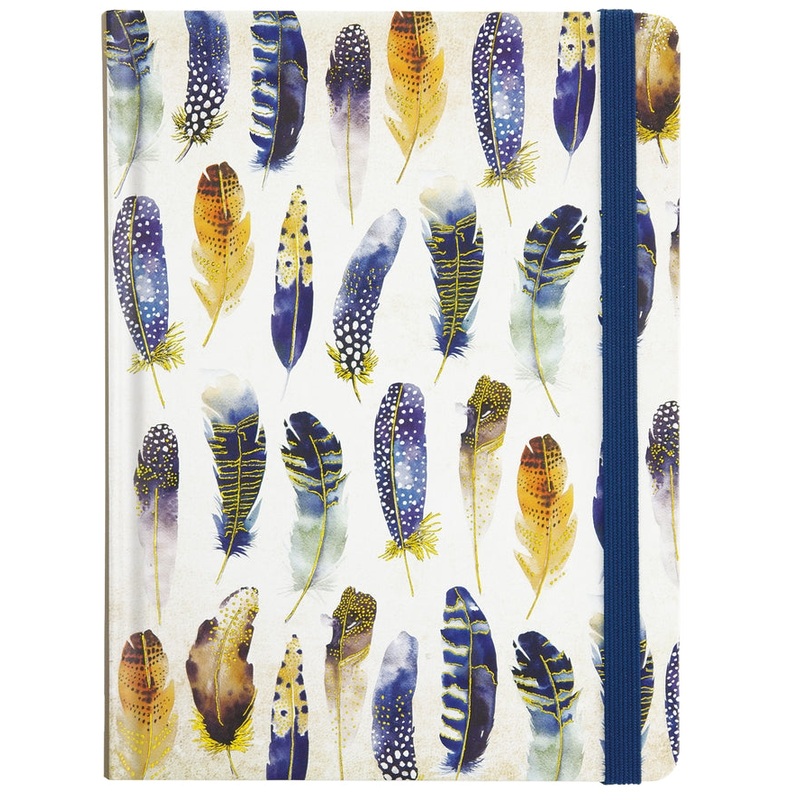 WATERCOLOR FEATHERS BLANK JOURNAL