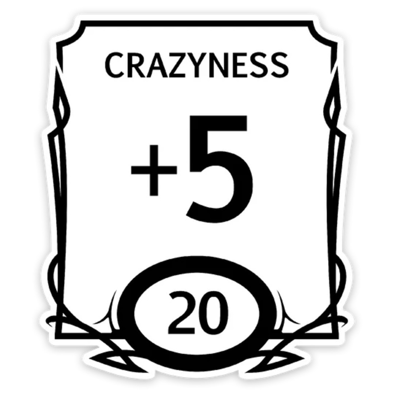 CRAZY STAT VINYL STICKER