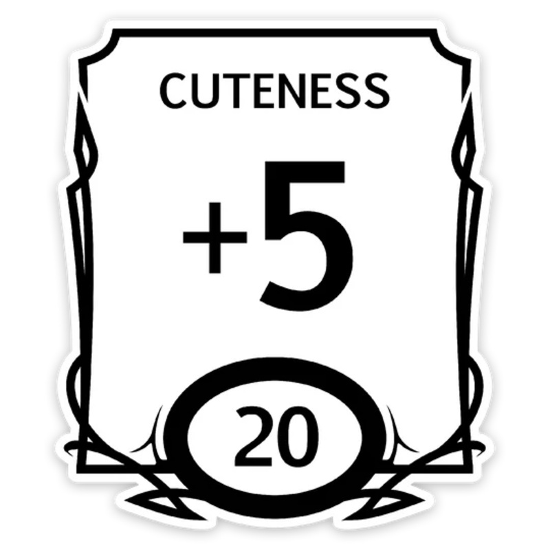 CUTE STAT VINYL STICKER