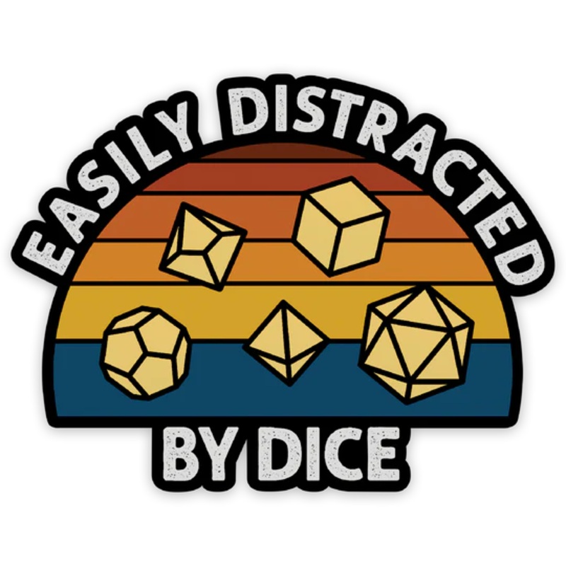EASILY DISTRACTED VINYL STICKER