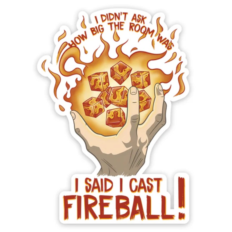 I CAST FIREBALL VINYL STICKER