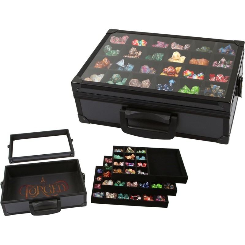 DICE DISPLAY CASE W 3 TRAYS