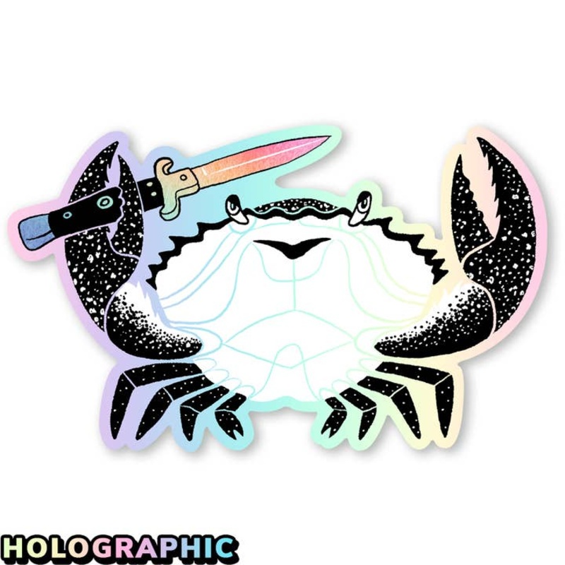 FIGHTING CRAB STICKER