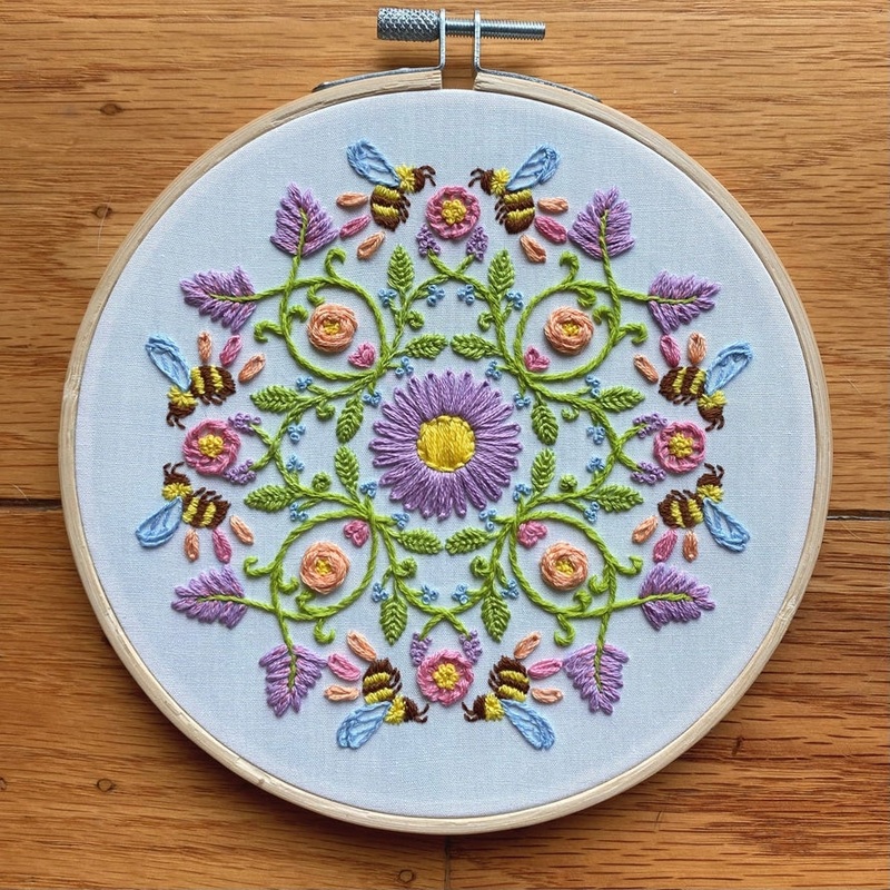 BEE MANDALA EMBROIDERY KIT