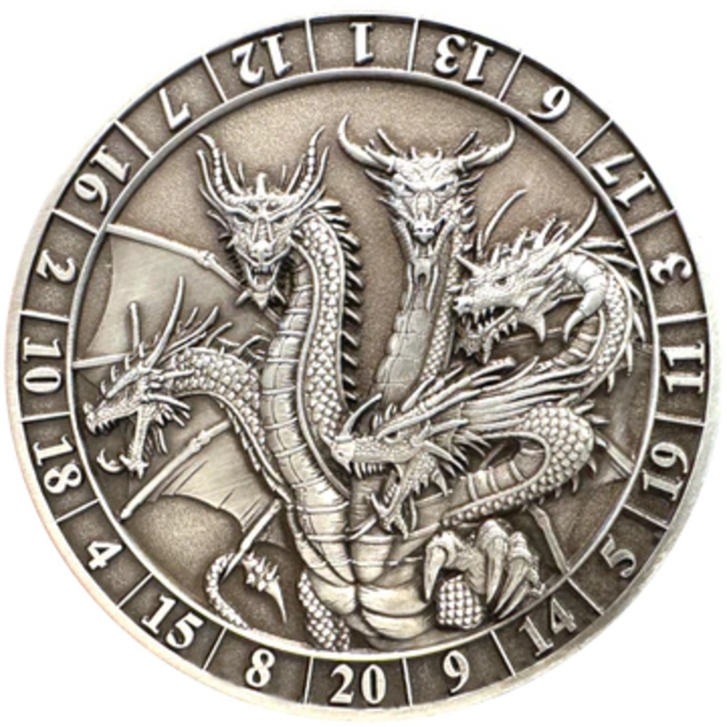 GOLIATH DICE COIN - D20 FIVE-HEADED DRAGON