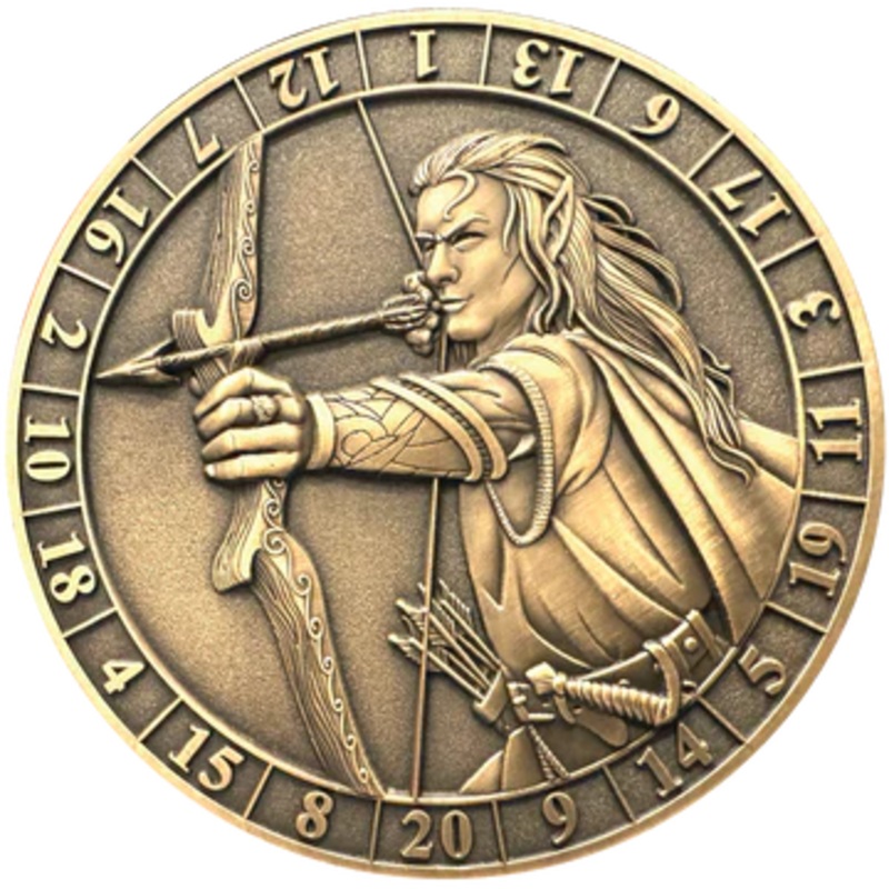 GOLIATH DICE COIN - D20 MALE ELF RANGER