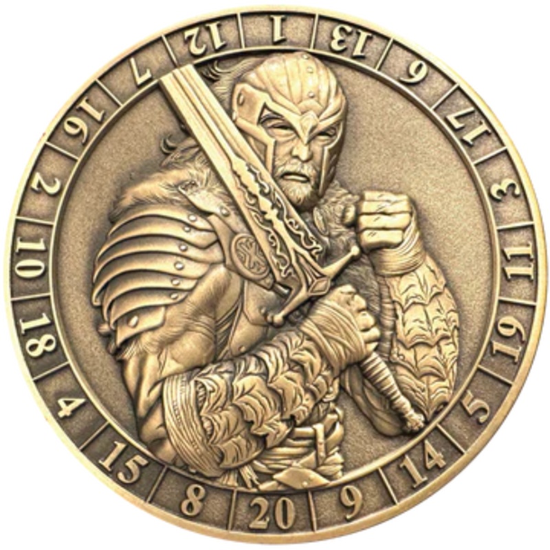 GOLIATH DICE COIN - D20 MALE HUMAN FIGHTER