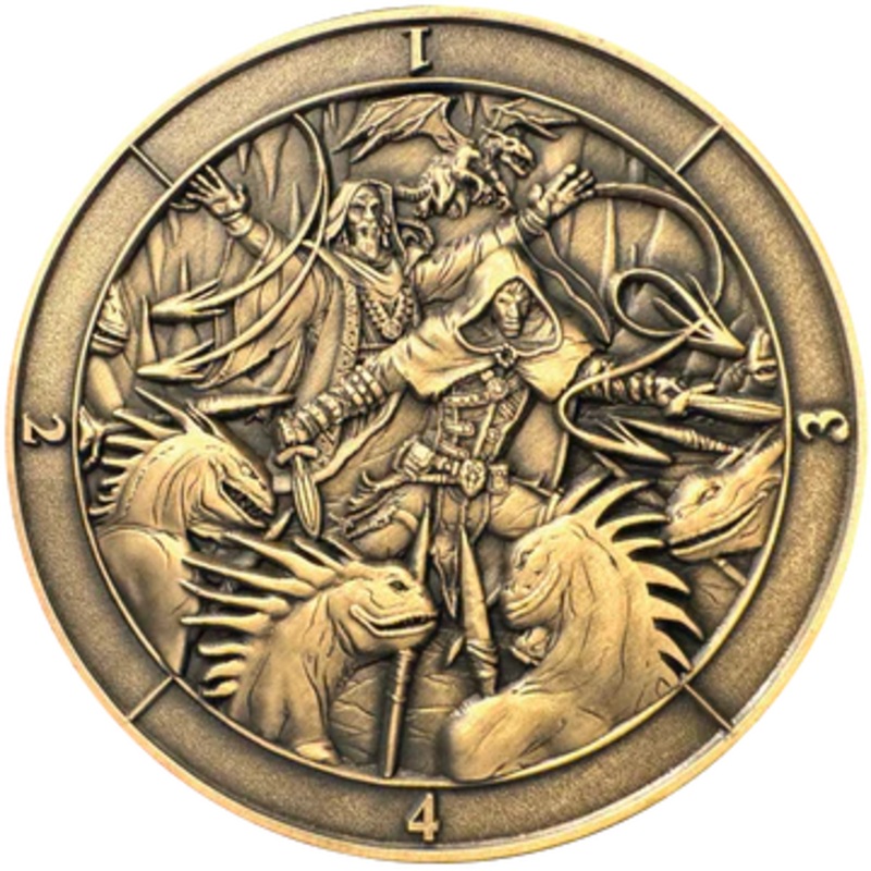 GOLIATH DICE COIN - D4 BATTLE SCENE