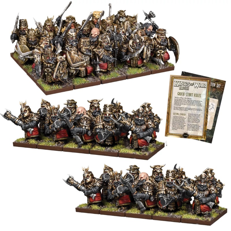 KINGS OF WAR ABYSSAL DWARVES AMBUSH STARTER