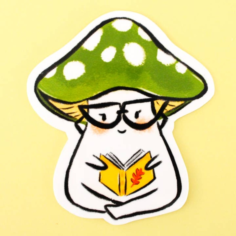 BOOKISH MUSHROOM BUDDY STICKER