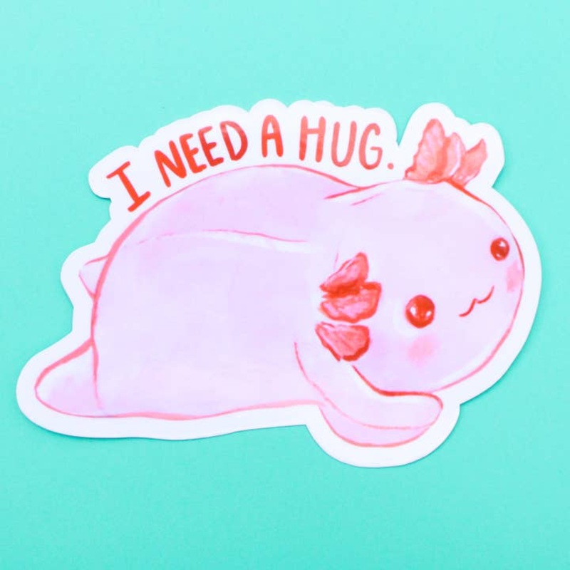 HUGGABLE AXOLOTL STICKER