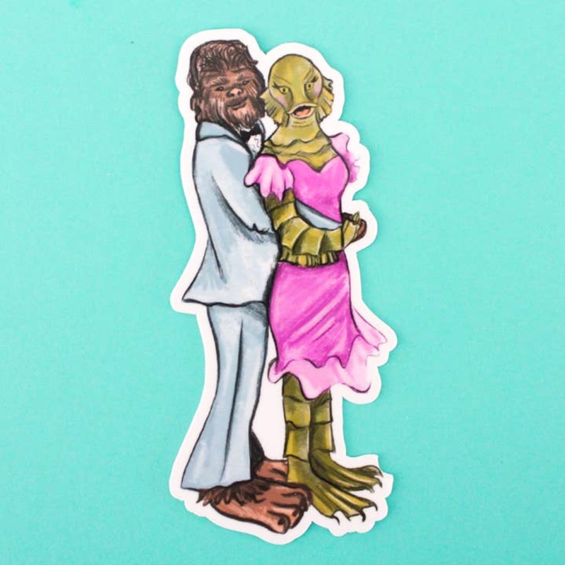 LEGENDARY LOVE BIGFOOT AND SWAMP MONSTER STICKER