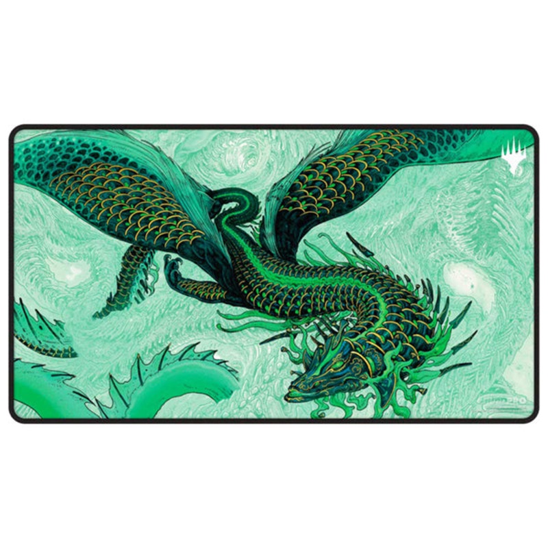 TARKIR DRAGONSTORM BLACK-STITCHED EDGE TEVAL, ARBITER OF VIRTUE PLAYMAT