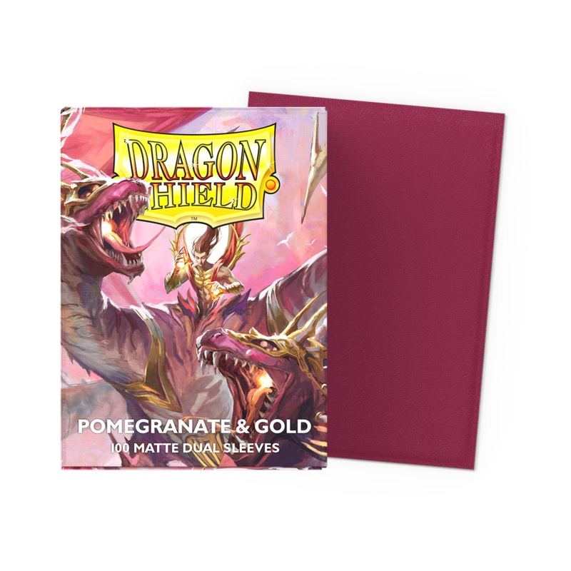 DRAGON SHIELD: POMEGRANATE AND GOLD DUAL MATTE SLEEVES