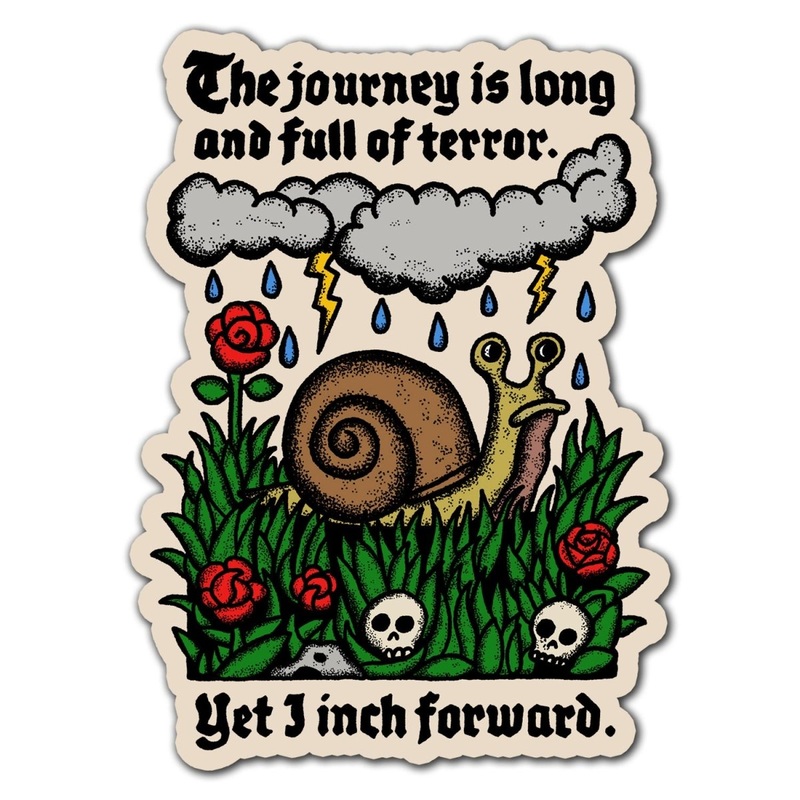 THE JOURNEY IS LONG STICKER