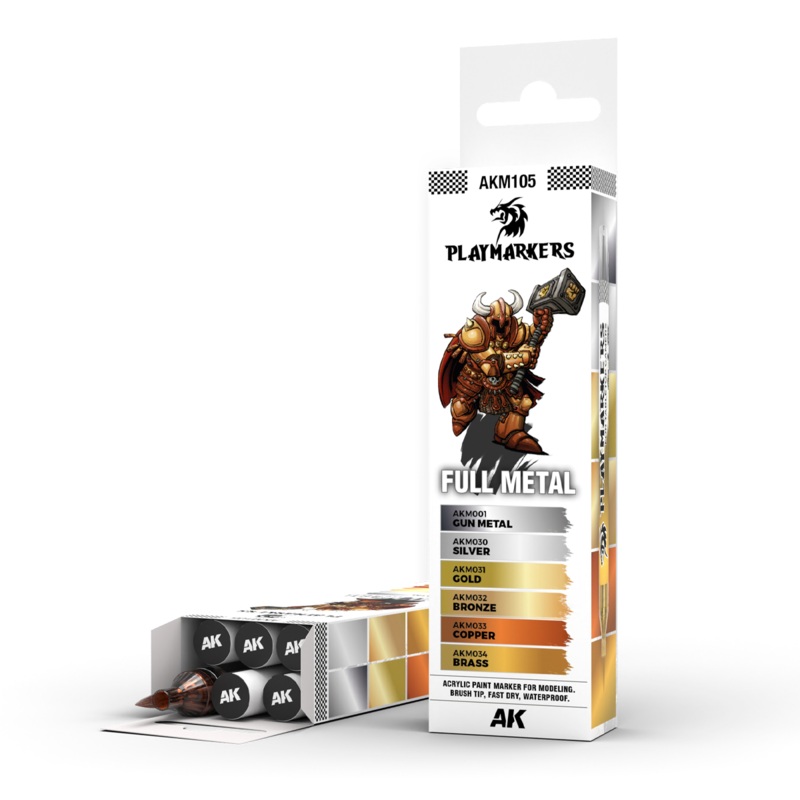 PLAYMARKERS: FULL METAL ACRYLIC GAMERS PAINTED SET