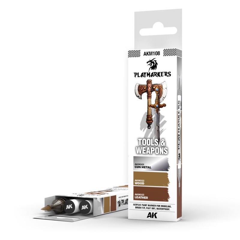 PLAYMARKERS: TOOLS & WEAPONS ACRYLIC GAMERS PAINTED SET