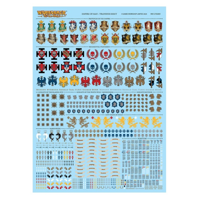 THE OLD WORLD EMPIRE OF MAN TRANSFER SHEET