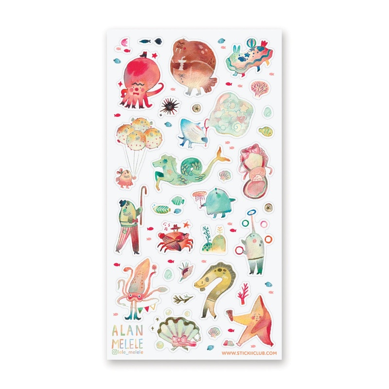 UNDER THE SEA CARNIVAL STICKER SHEET