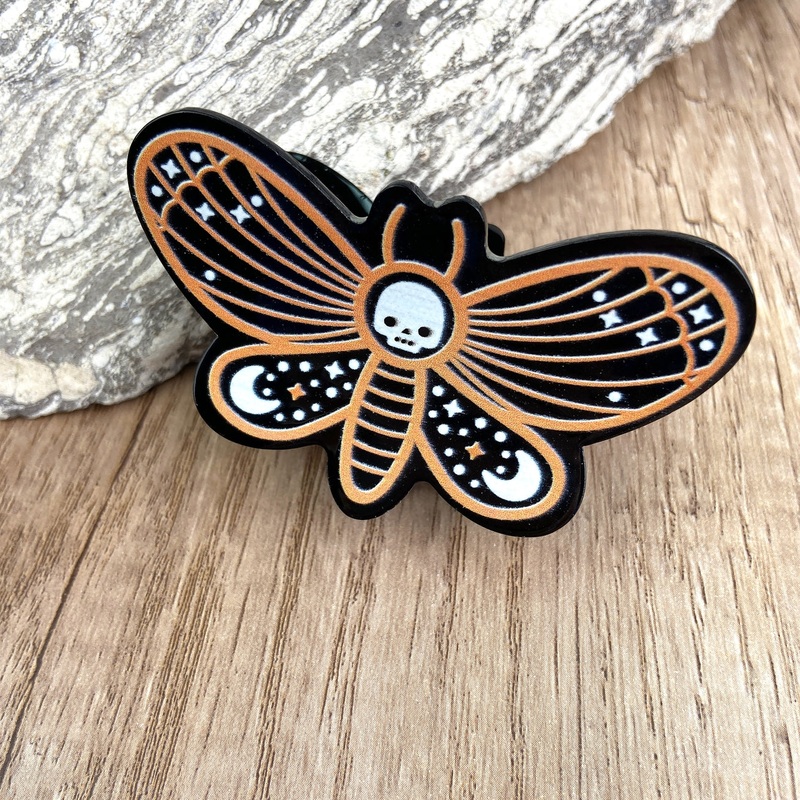 DEATH'S HEAD MOTH HAIR CLAW CLIP