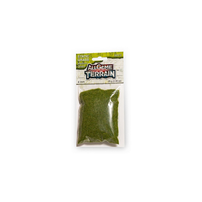 STATIC GRASS MEDIUM GREEN 4MM
